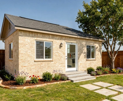 Detached backyard ADU construction project in Dallas Texas